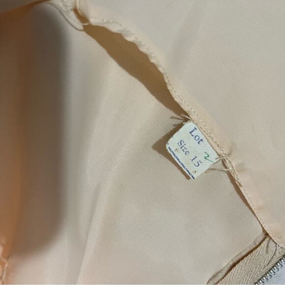 Vintage Cream Off White Boat neck sleeveless Sheath Dress size medium - Picture 12 of 12